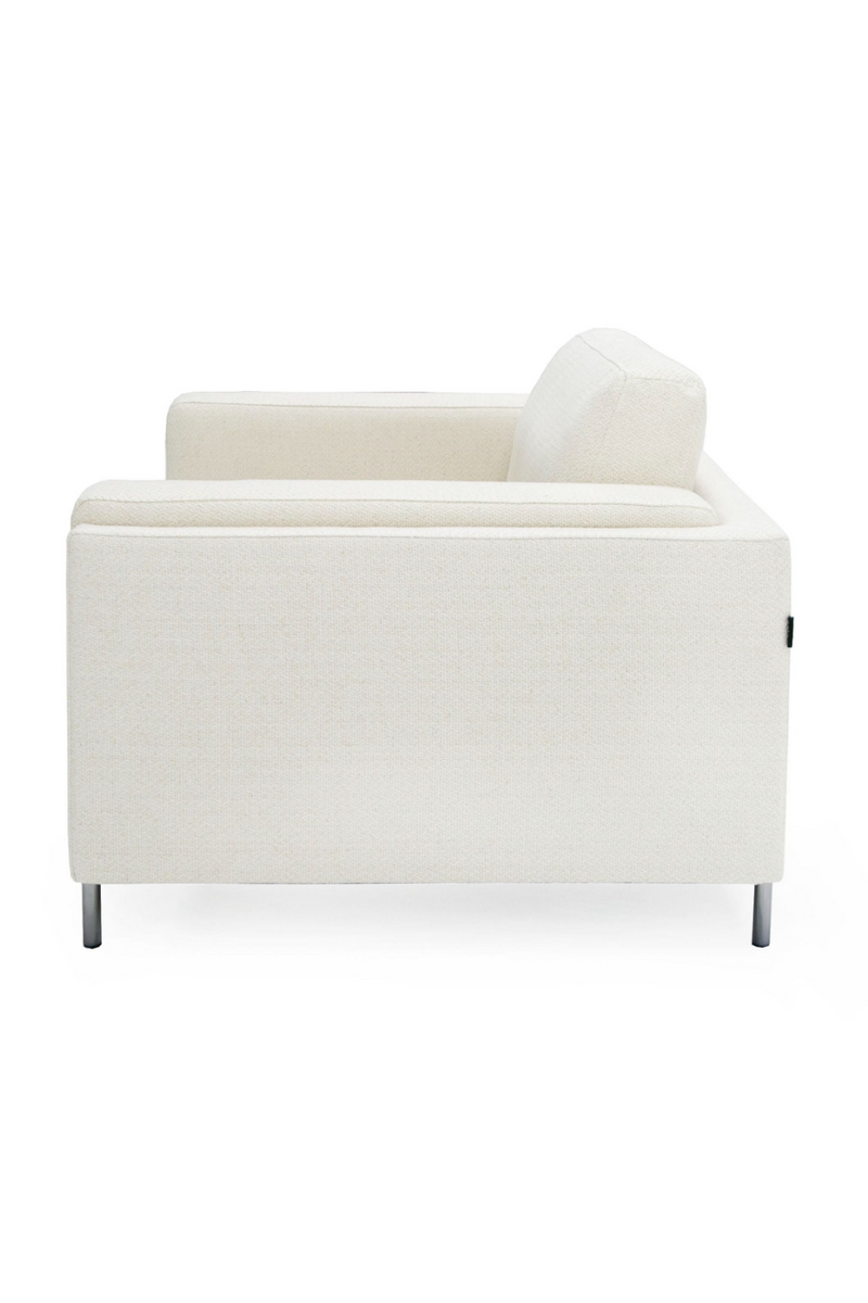 White Square-Armed Lounge Chair | OROA Modern Schmidt | Oroatrade.com