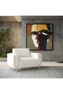 White Square-Armed Lounge Chair | OROA Modern Schmidt | Oroatrade.com