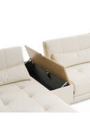 White Leather 7-Piece Modular Sofa | OROA Modern Garfield | Oroatrade.com