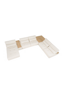 White Leather 7-Piece Modular Sofa | OROA Modern Garfield