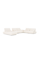 White Leather 7-Piece Modular Sofa | OROA Modern Garfield | Oroatrade.com