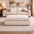 Fabric Square Ottoman | OROA Modern Vicki