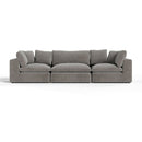 Gray Square-Armed Sectional Sofa | OROA Modern Vicki