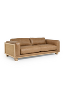 Tan Leather Wicker Sofa | OROA Modern Danson | Oroatrade.com