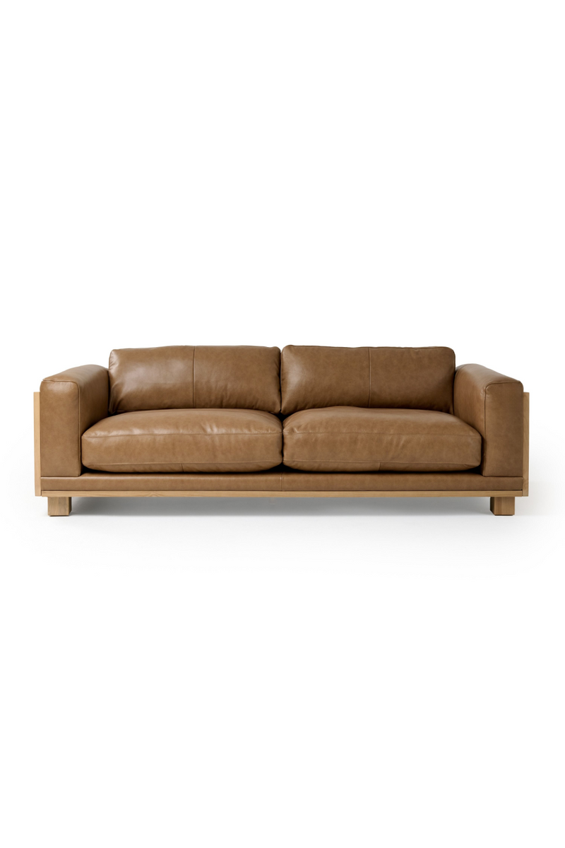 Tan Leather Wicker Sofa | OROA Modern Danson | Oroatrade.com