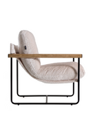 Wood-Armed Beige Accent Chair | OROA Modern Moorcroft | Oroatrade.com