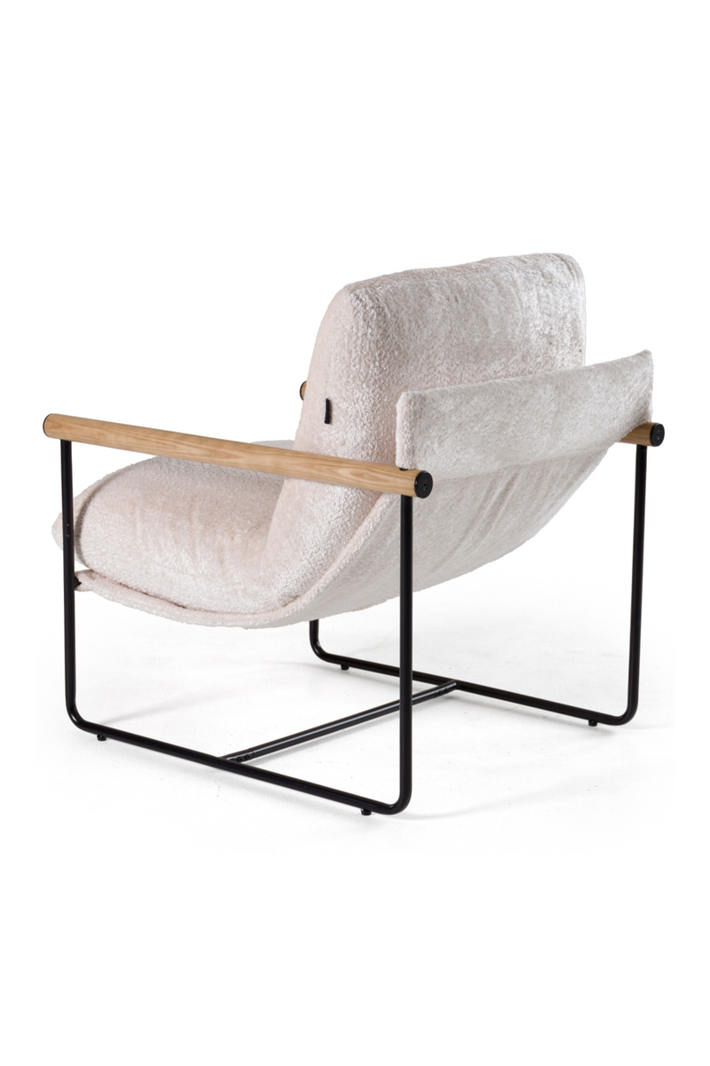 Wood-Armed Beige Accent Chair | OROA Modern Moorcroft | Oroatrade.com
