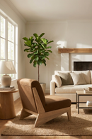 Wood Base Accent Chair | OROA Modern Vance