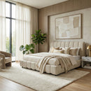 White Linen Bed | OROA Modern Harris