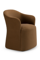 Brown Wheeled Dining Chair | OROA Modern Timothy | Oroatrade.com