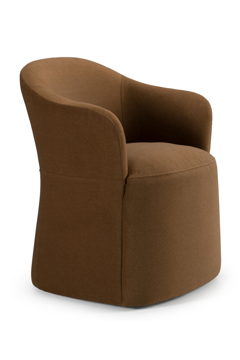 Brown Wheeled Dining Chair | OROA Modern Timothy | Oroatrade.com