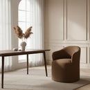 Brown Wheeled Dining Chair | OROA Modern Timothy