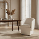 Curved Wheeled Dining Chair | OROA Modern Tassell