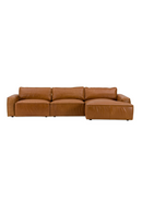 Brown Leather Sectional Sofa | OROA Modern Cambria | Oroatrade.com