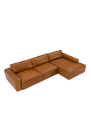 Brown Leather Sectional Sofa | OROA Modern Cambria | Oroatrade.com