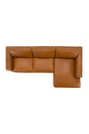 Brown Leather Sectional Sofa | OROA Modern Cambria | Oroatrade.com