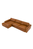 Brown Leather Sectional Sofa | OROA Modern Cambria | Oroatrade.com