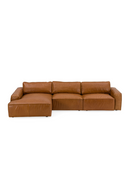 Brown Leather Sectional Sofa | OROA Modern Cambria | Oroatrade.com