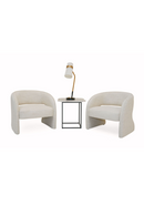 Cream Cut-out Accent Chair | OROA Modern Luby | Oroatrade.com