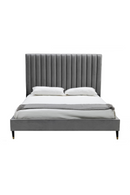 Gray Velvet Channel-Tufted Bed | OROA Modern Hemlock | Oroatrade.com
