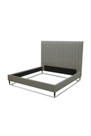 Gray Velvet Channel-Tufted Bed | OROA Modern Hemlock | Oroatrade.com