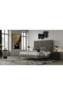 Gray Velvet Channel-Tufted Bed | OROA Modern Hemlock | Oroatrade.com