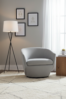 Gray Swivel Accent Chair | OROA Modern Tyson | Oroatrade.com