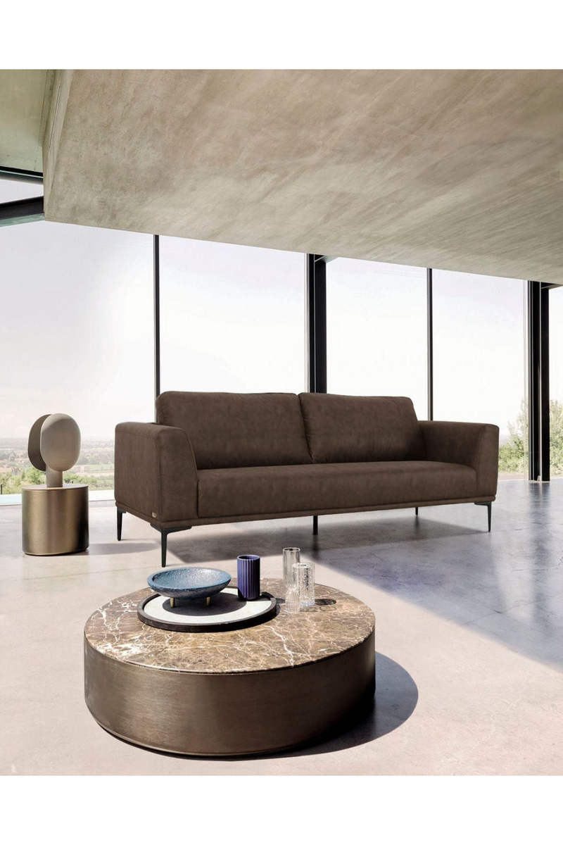 Brown Fabric Loveseat | OROA Modern Jada | Oroatrade.com