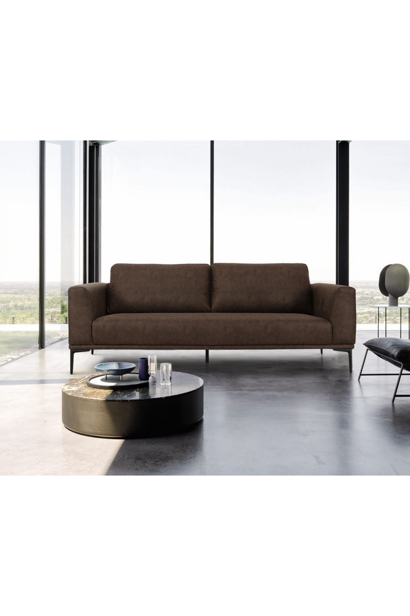 Brown Fabric Loveseat | OROA Modern Jada | Oroatrade.com