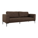 Brown Fabric Loveseat | OROA Modern Jada