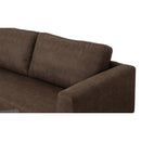 Brown Fabric Loveseat | OROA Modern Jada