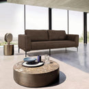 Brown Fabric Loveseat | OROA Modern Jada