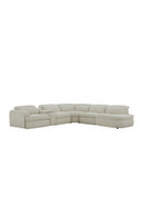 White L-Shaped Recliner Sectional Sofa | OROA Modern Ambler