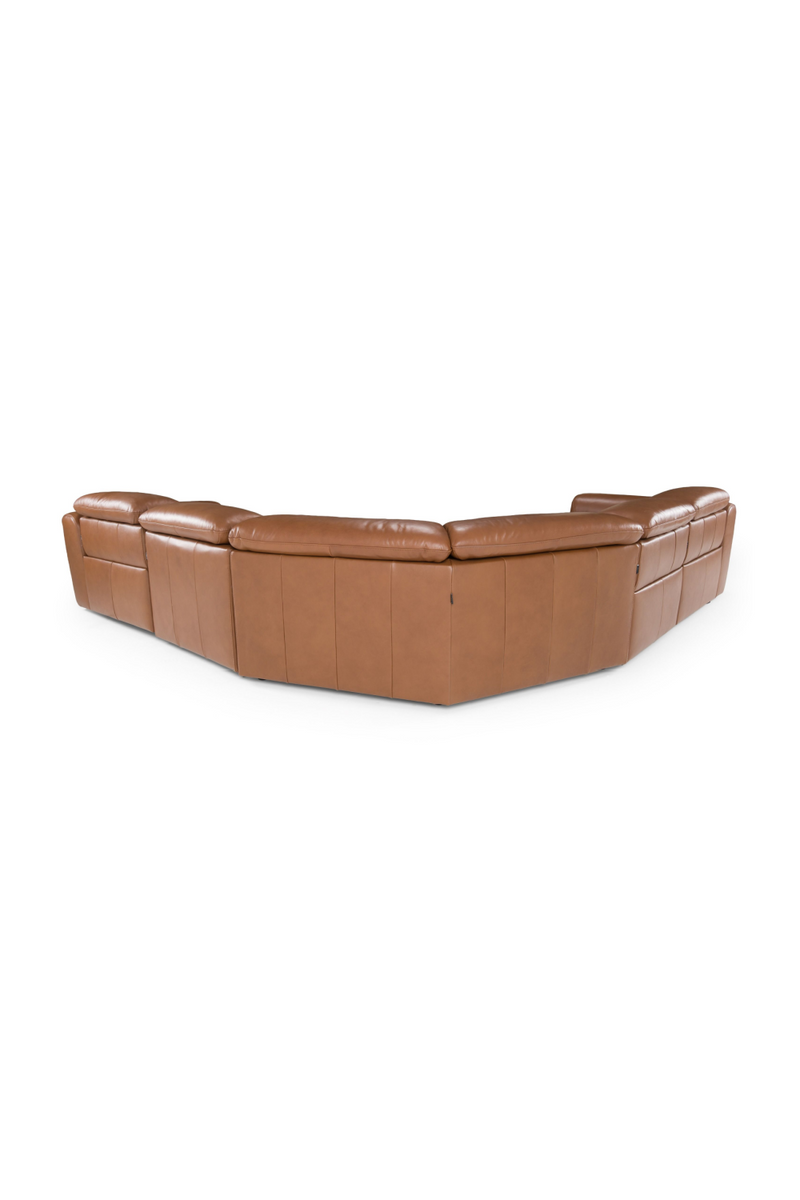 Brown Leather Sectional Recliner Sofa | OROA Modern Conrad | Oroatrade.com