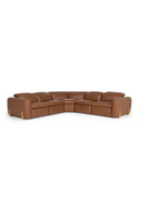 Brown Leather Sectional Recliner Sofa | OROA Modern Conrad | Oroatrade.com