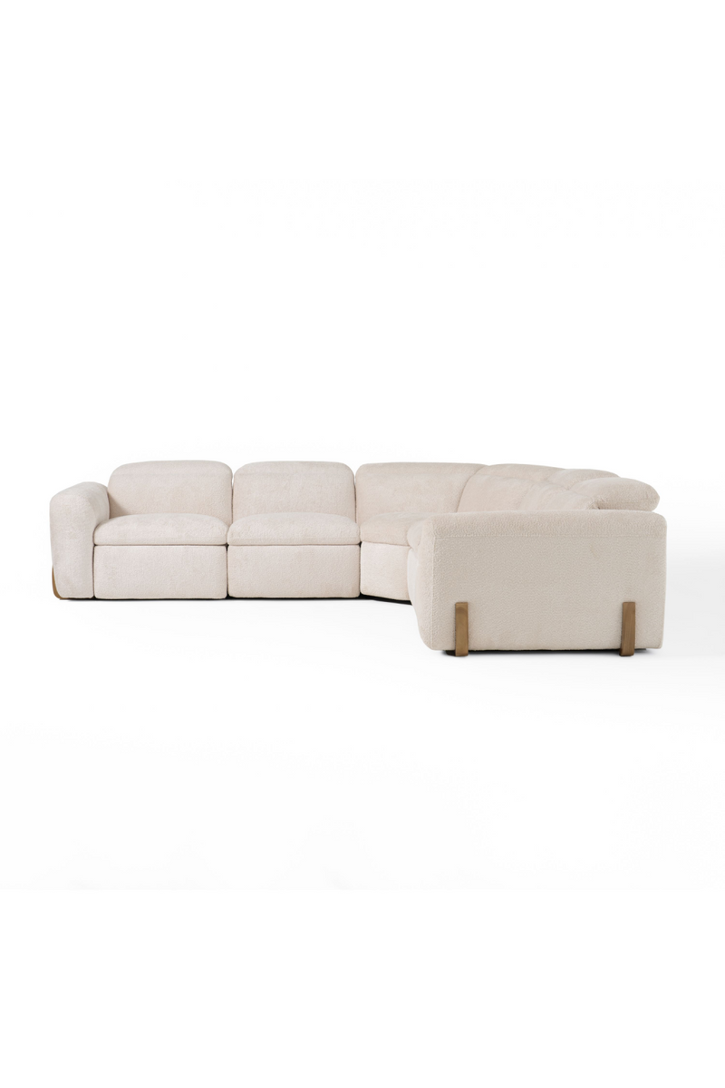 Beige Fabric Sectional Recliner Sofa | OROA Modern Conrad | Oroatrade.com