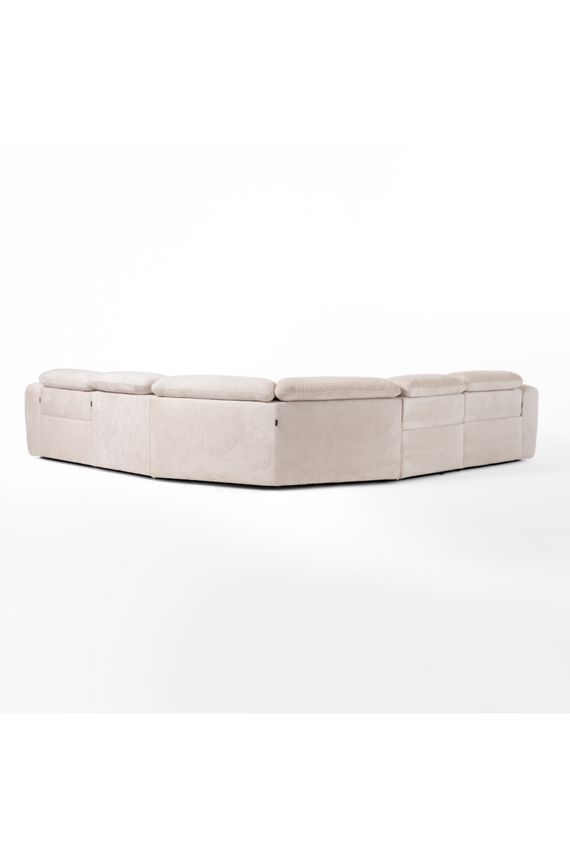 Beige Fabric Sectional Recliner Sofa | OROA Modern Conrad | Oroatrade.com