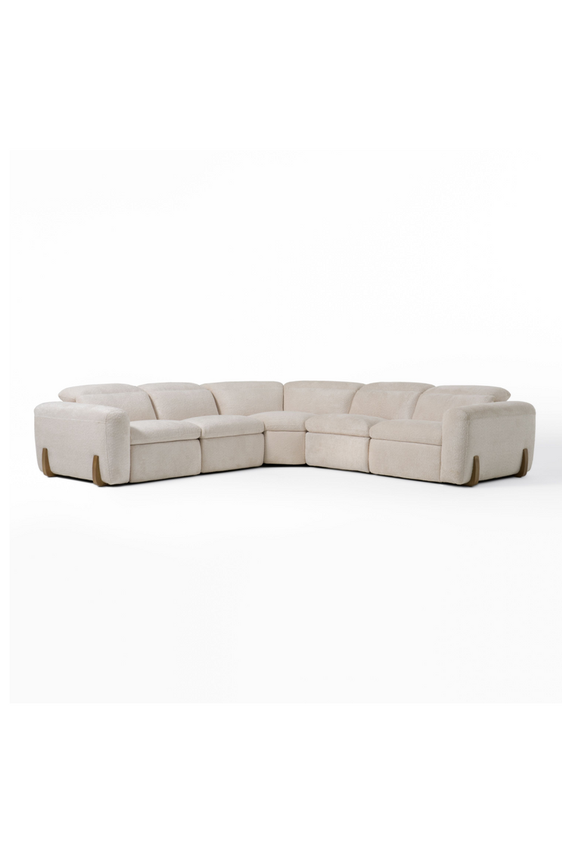 Beige Fabric Sectional Recliner Sofa | OROA Modern Conrad | Oroatrade.com