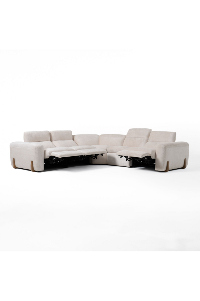 Beige Fabric Sectional Recliner Sofa | OROA Modern Conrad | Oroatrade.com