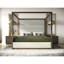 Brown Oak Canopy Bed | OROA Modern Manhattan