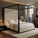 Brown Oak Canopy Bed | OROA Modern Manhattan