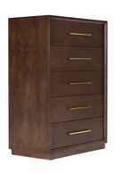 Brown Oak 5-Drawer Chest | OROA Modern Manhattan | Oroatrade.com