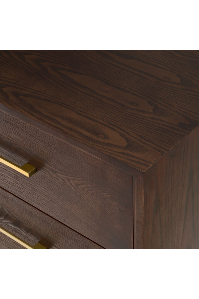 Brown Oak 5-Drawer Chest | OROA Modern Manhattan | Oroatrade.com