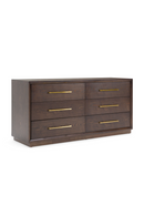Brown Oak 6-Drawer Dresser | OROA Modern Manhattan