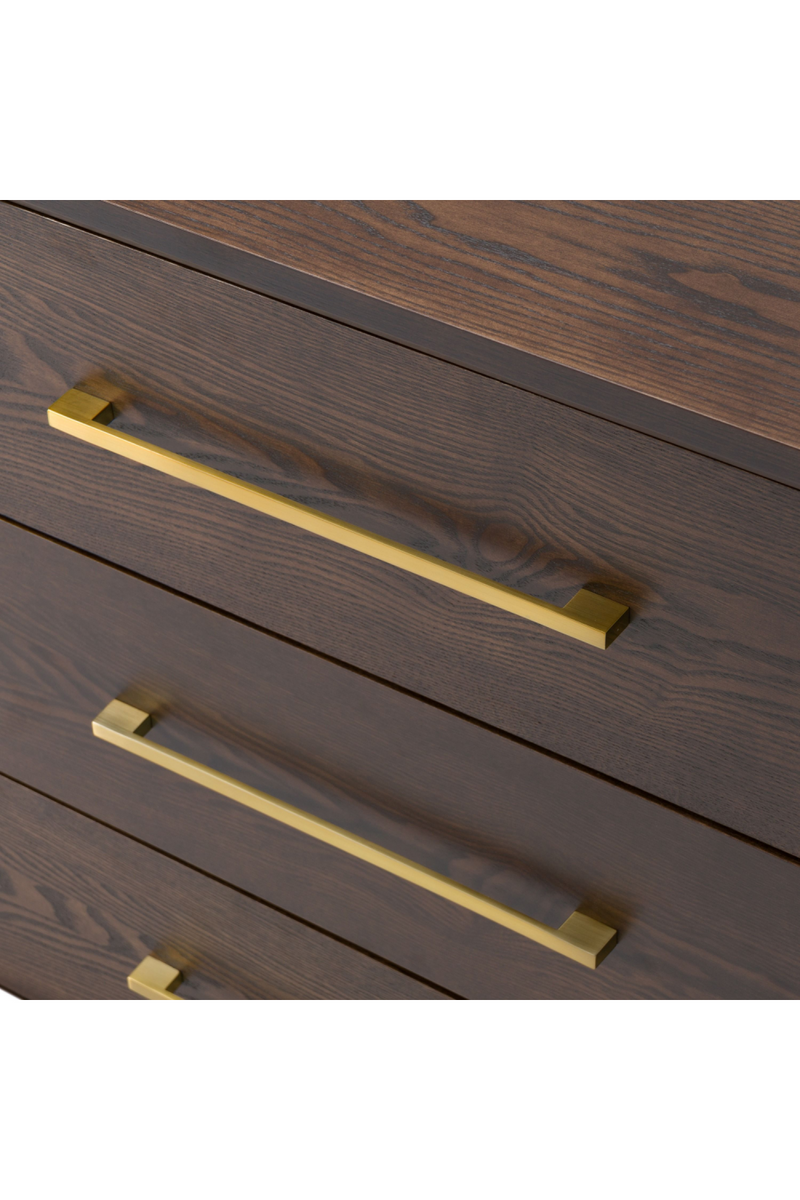 Brown Oak 6-Drawer Dresser | OROA Modern Manhattan | Oroatrade.com