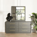 Wash Gray 6-Drawer Dresser | OROA Modern Manhattan