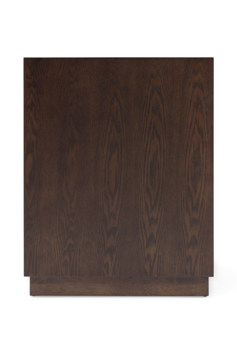 Brown Oak 3-Drawer Nightstand | OROA Modern Manhattan | Oroatrade.com