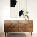 6-Drawer Walnut Veneer Dresser | OROA Modern Kamela