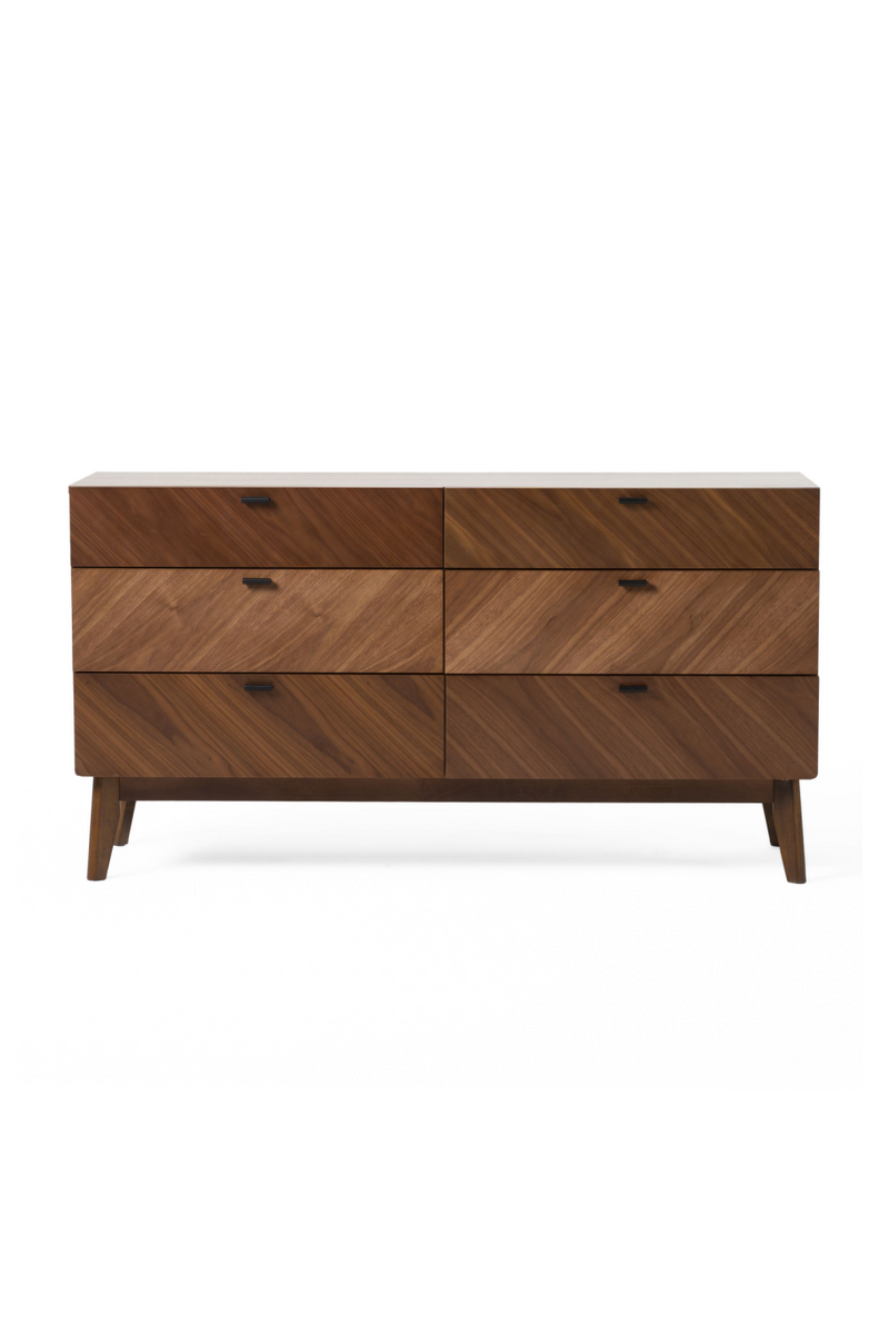 6-Drawer Walnut Veneer Dresser | OROA Modern Kamela | Oroatrade.com