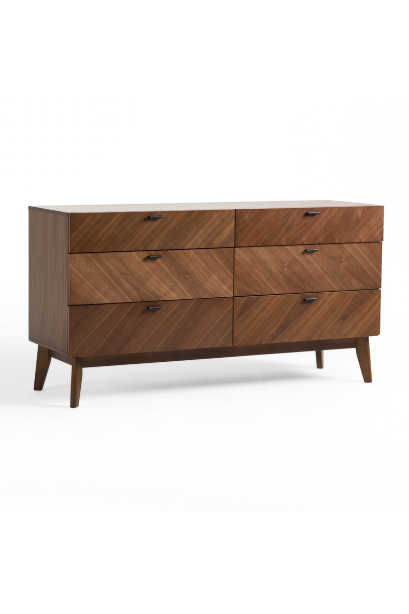 6-Drawer Walnut Veneer Dresser | OROA Modern Kamela | Oroatrade.com